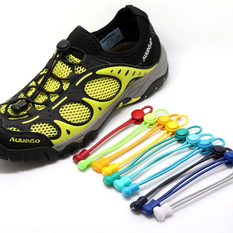 Elastic No-Tie Locking Shoelaces /Running Athletic Sneaks Shoe Laces /  Adjustable Tieless Rubber Shoelaces