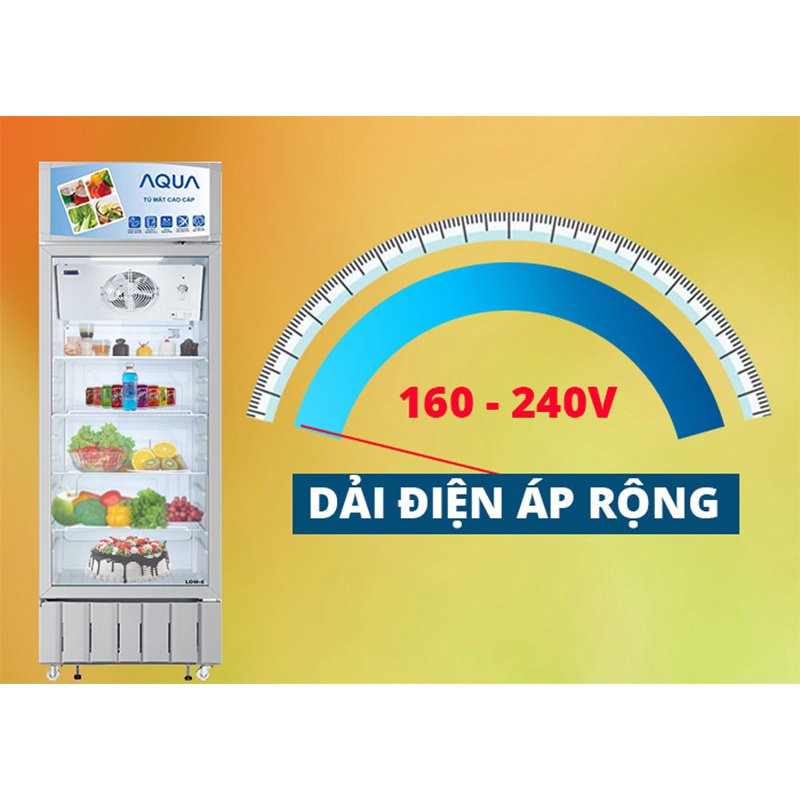 [AQUA F368S] Tủ Mát AQUA AQS-F368S 276 Lít , BẢO HÀNH CHÍNH HÃNG 24 THÁNG