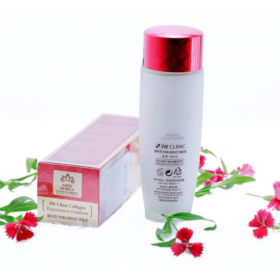 Sữa dưỡng trắng da săn chắc chống lão hóa chiết xuất từ Collagen 3W Clinic Hàn Quốc 150ml