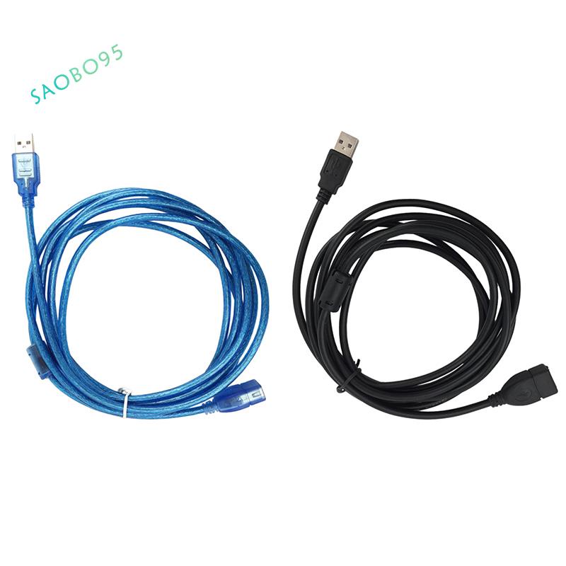 Dây Cáp Mở Rộng Usb 2.0 A Đầu Cắm Sang Lỗ Cắm Dài 3m Màu Đen Cho Máy Tính