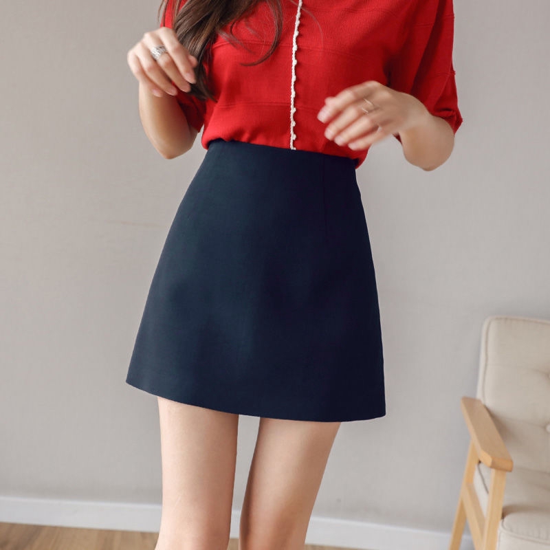 Chân váy lưng cao màu trơn xinh xắn thời trang dành cho nữ 6 màu | BigBuy360 - bigbuy360.vn