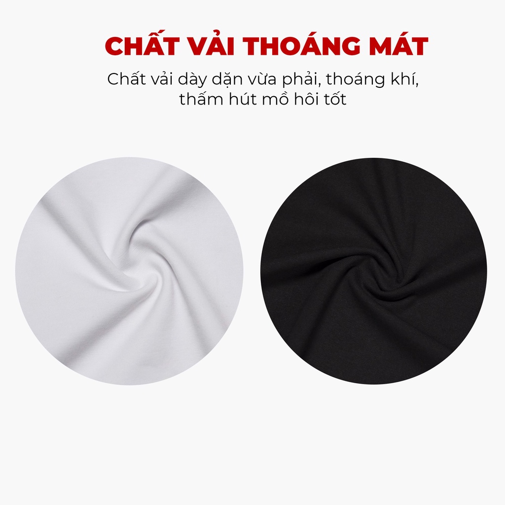 Áo thun nam cổ tròn tay ngắn vải cotton co giãn dày dặn HIDDLE Wanderlust | H01-T4