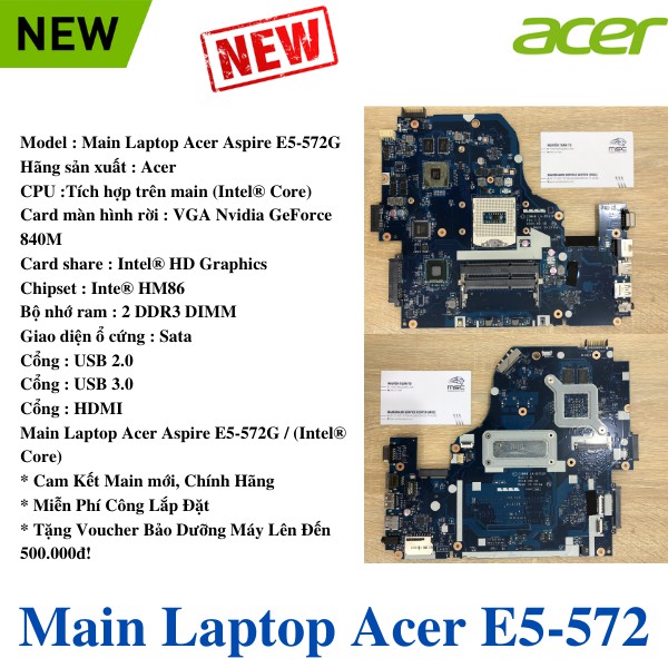 Main Laptop Acer E5-572G Aspire E5-572G /  / VGA Nvidia GeForce 840M / LA-B702