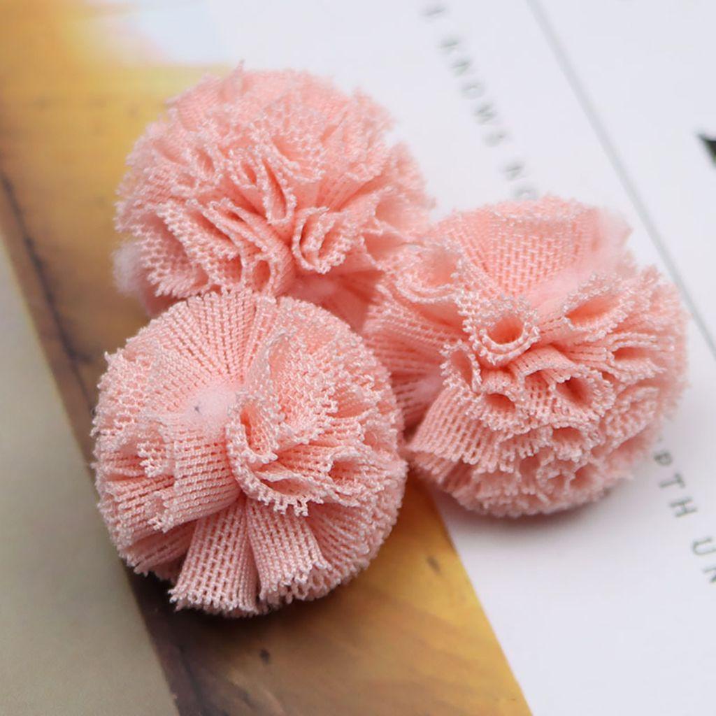 JARRED Dây Buộc Tóc Phối Ren Co Giãn Đính Bóng Lông Xinh Xắn