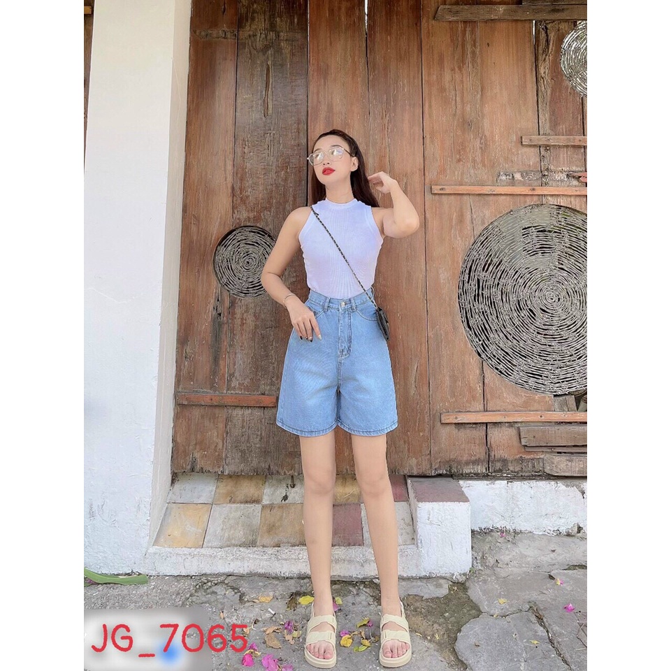 Quần short jean nữ lưng , chất jean denim cotton, rin ngắn trơn JL 04