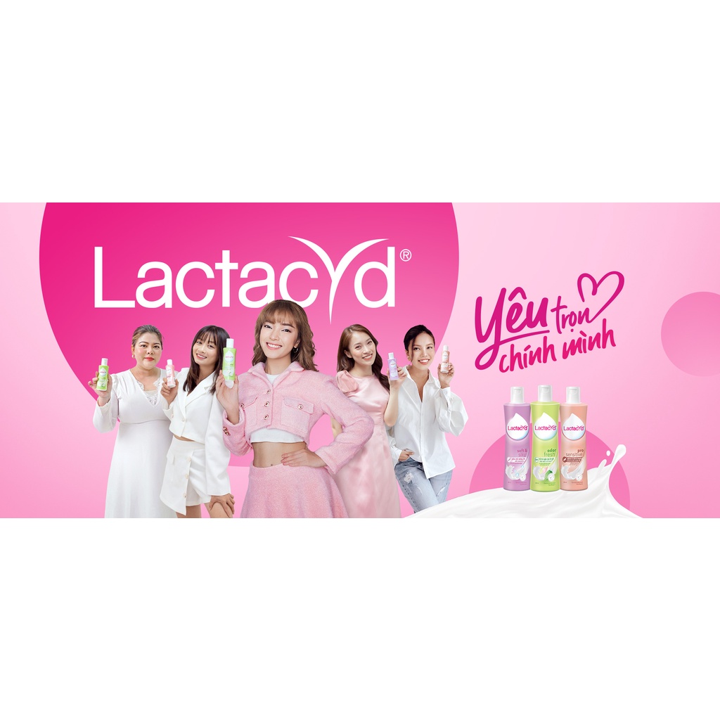 Dung dịch vệ sinh phụ nữ Lactacyd -  Lactacyd Soft &amp; Silky, giúp làm sạch, kháng khuẩn, dưỡng ẩm da tốt nhất(Chai 250ml)