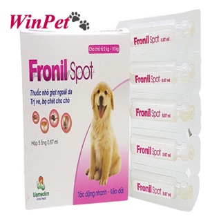 [ HỘP 5 ỐNG] FRONIL SPOT THUỐC NHỎ GÁY ĐẶC TRỊ VE, RẬN, BỌ CHÉT