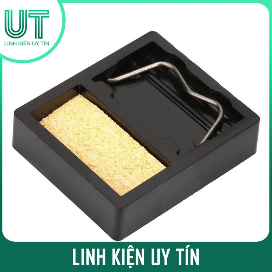 Giá đỡ mỏ hàn kim loại mini kèm miếng bọt biển chịu nhiệt cao Kệ Gác Tay Hàn Mini