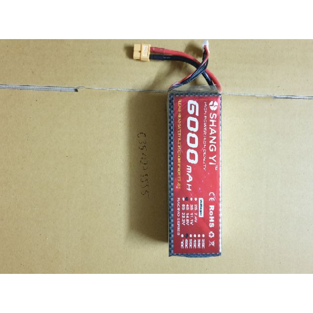 Pin Lipo SangYi 3s, 4s 6000mAh 60C thích hợp cho tàu, xe..