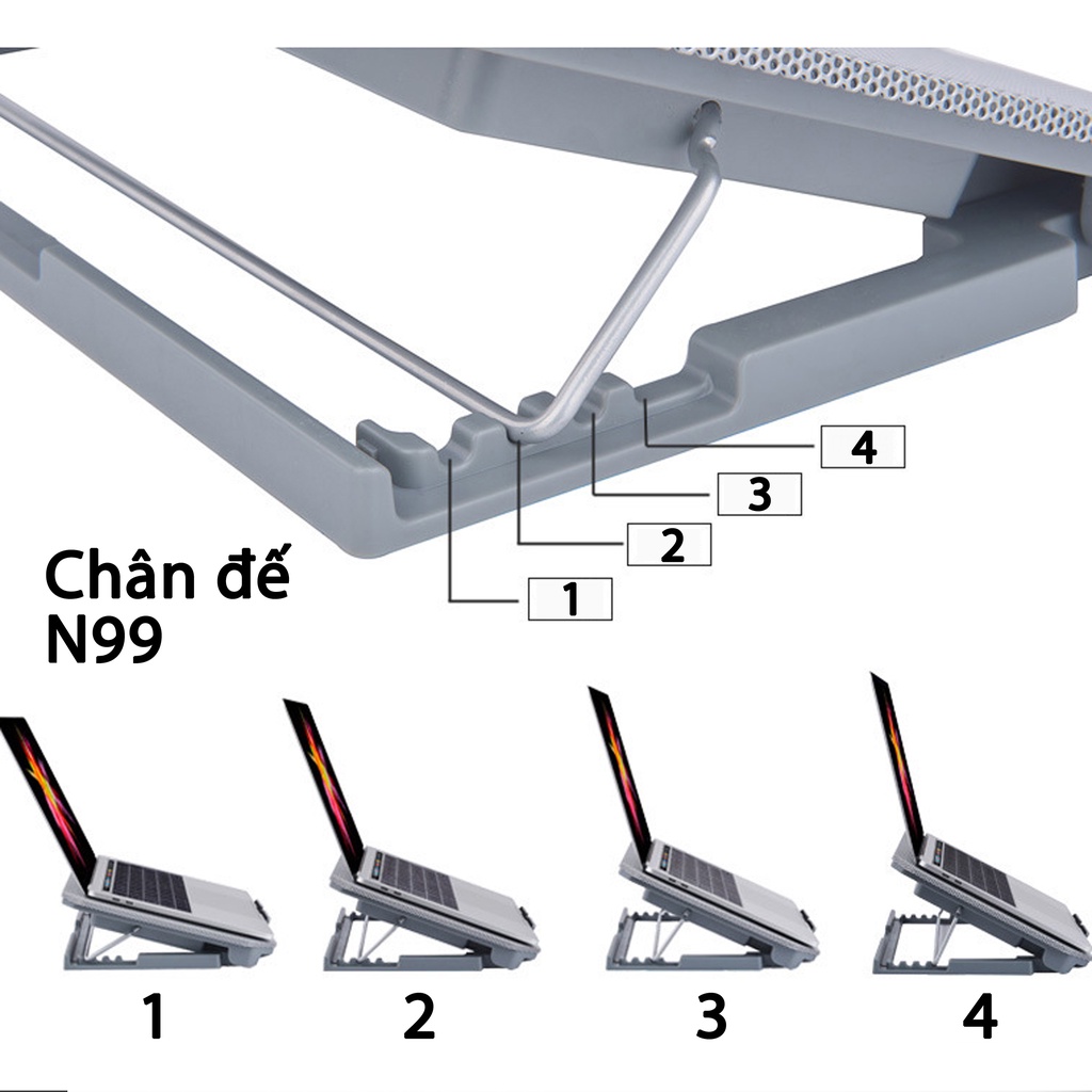 Đế tản nhiệt Laptop Coputa quạt tản nhiệt làm mát máy tính cao cấp N99