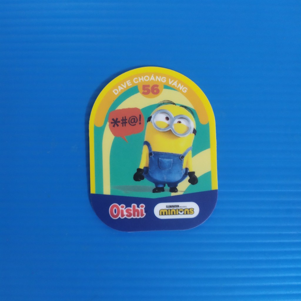 Thẻ bài Oishi Minions mùa bắp ngô ngọt : Thẻ đơn nhân vật minion 2nd không seal : Phân loại 3