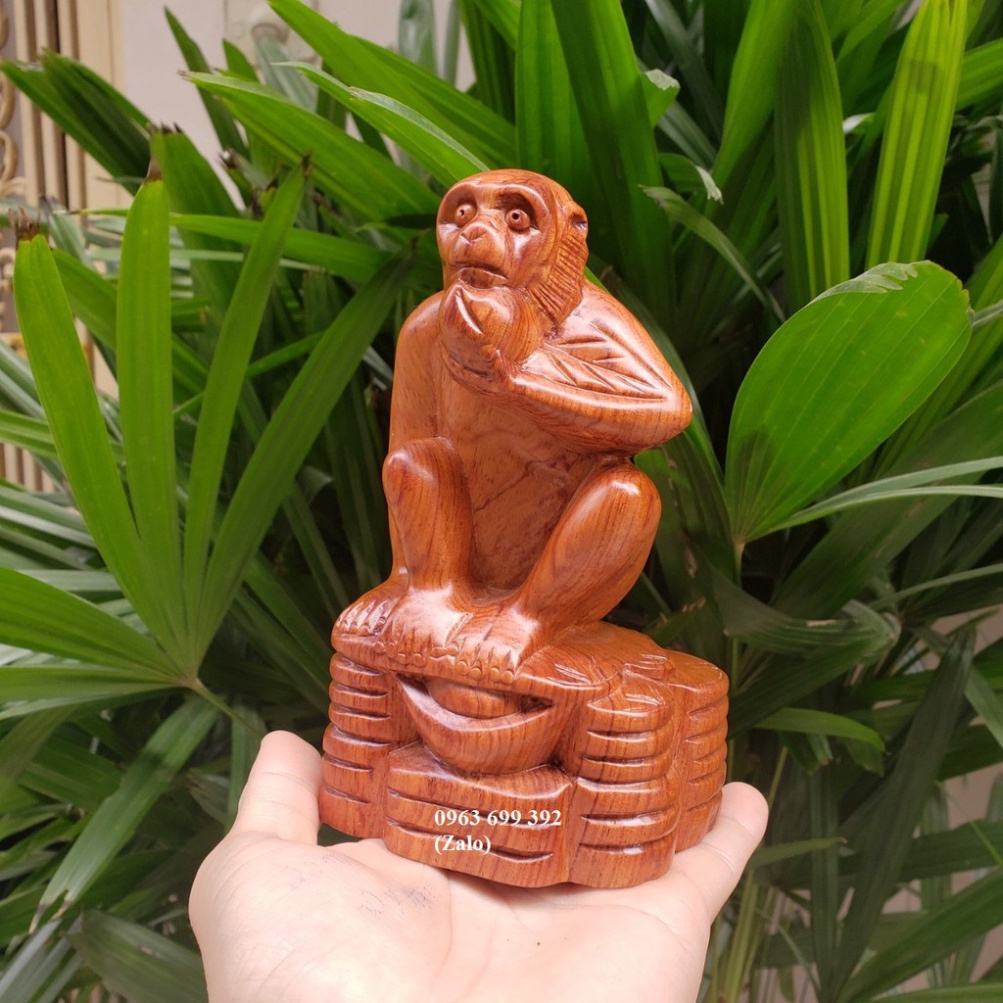 [GIA RE] Tượng con khỉ gỗ hương