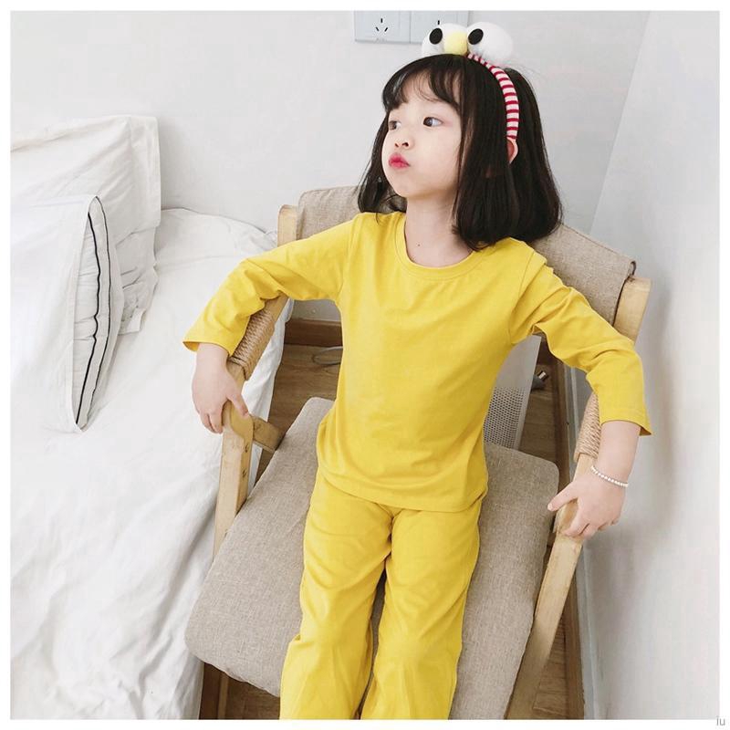 Bộ Đồ Ngủ Pijama Dài Tay Họa Tiết Đáng Yêu Cho Bé