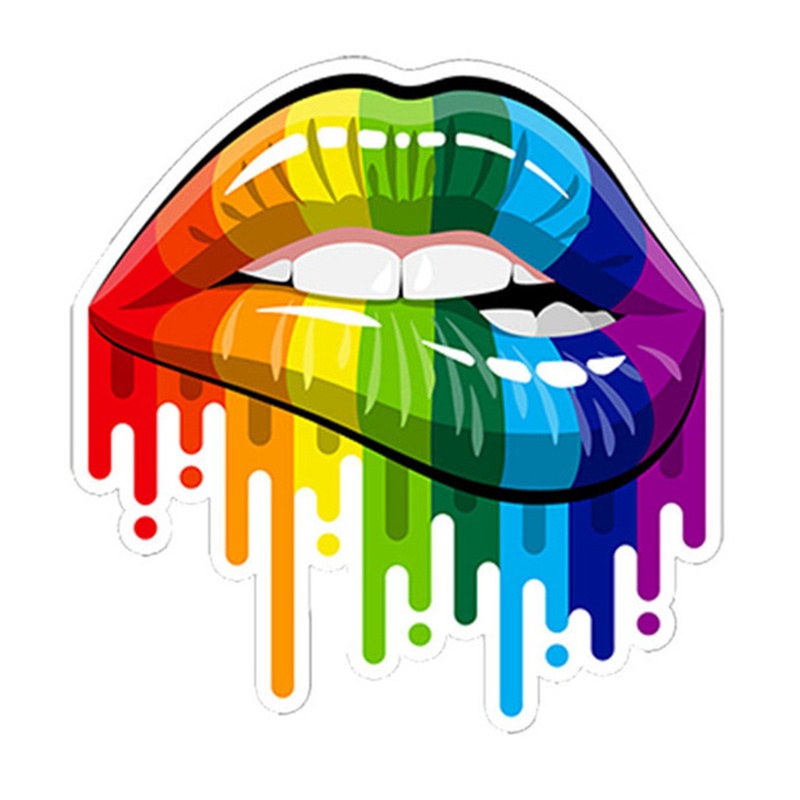 Miếng Dán Phản Quang Cảnh Báo An Toàn Hình Đôi Môi Mặt Trời Gợi Cảm Thông Dụng Trang Trí Xe Hơi / Xe Máy DIY