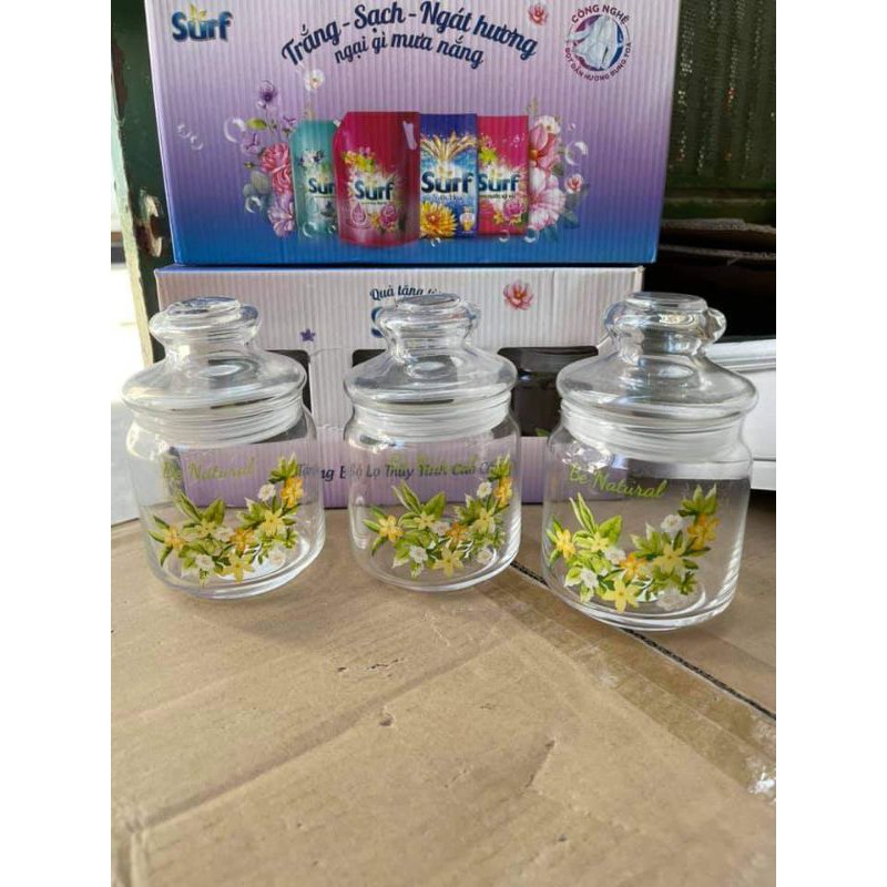 Bộ 3 hủ thuỷ tinh..