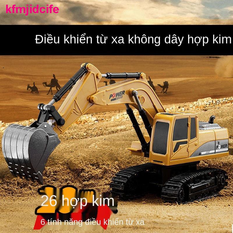 xe điều khiển từ xađồ chơi máy xúc Xe Cơ khí ô tô Điều khiển từ xa bằng hợp kim của trẻ em Cậu bé