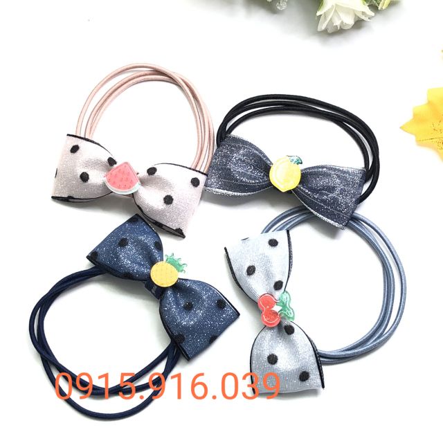 Buộc tóc nơ kim tuyến nhũ hàng đẹp