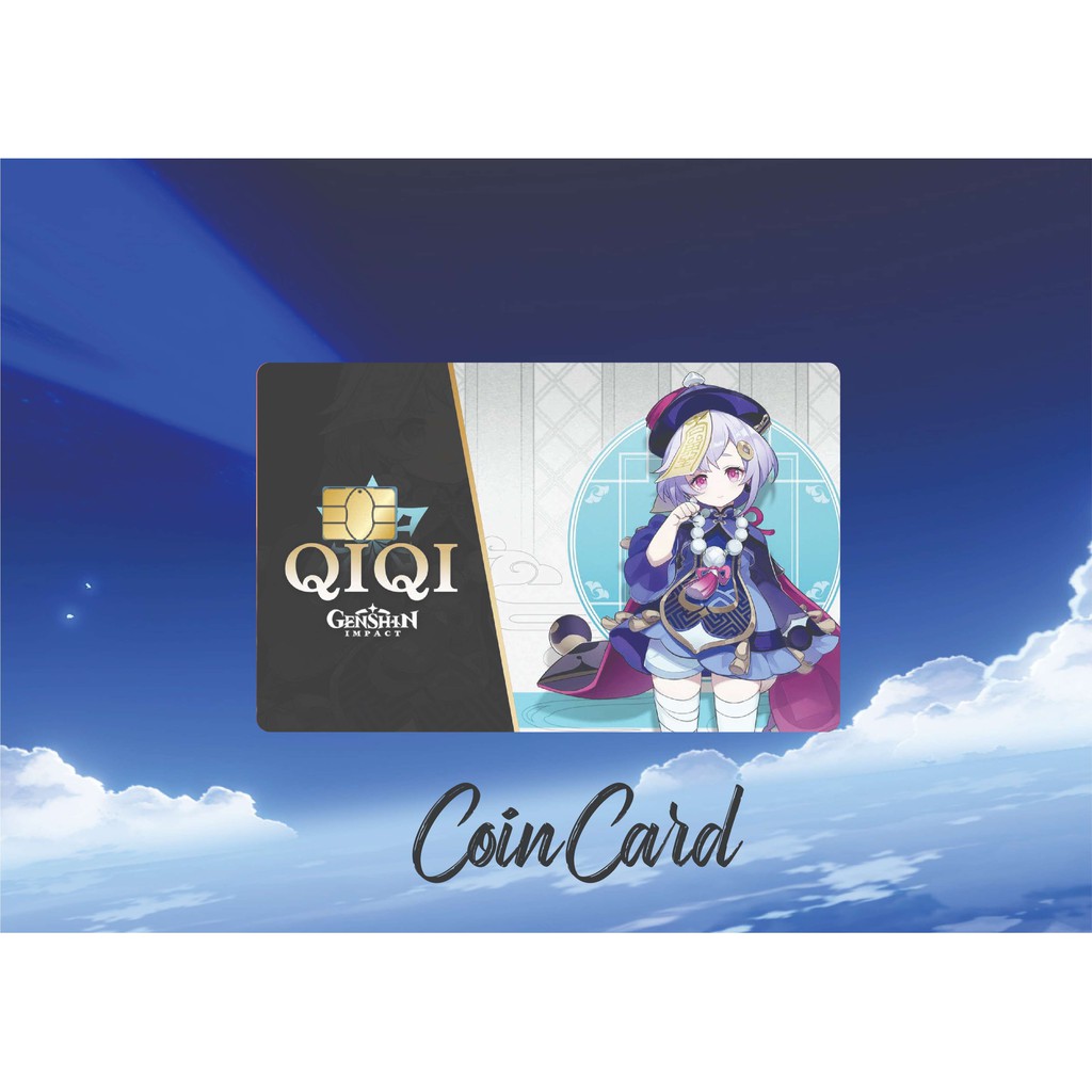 GENSHIN IMPACT❄ QIQI  (🎫 Sticker / 🎟️ Miếng dán Thẻ ATM ,  💲💲💲 Thẻ Ghi nợ, Tín dụng)  | Dán thẻ ATM CoinCard
