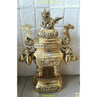 Đỉnh lư vuông 45cm trái đào