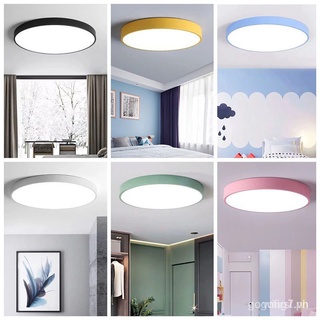 Đèn Led Tròn Gắn Trần Nhà 3 Màu Phong Cách Bắc Âu Hiện Đại
