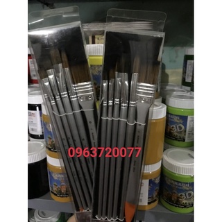 BỘ CỌ 6 CÂY THÂN BẠC SUNWAY  B304 ( 5 cây đầu bằng, 1 cây cọ tỉa nét)
