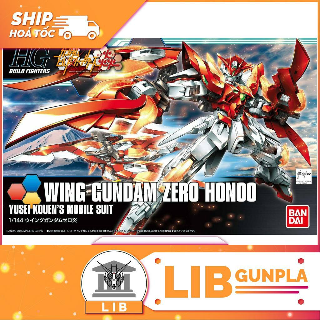 Đồ chơi mô hình lắp ráp Bandai Gundam HG BF HGBF 1/144 Wing Gundam Zero Honoo