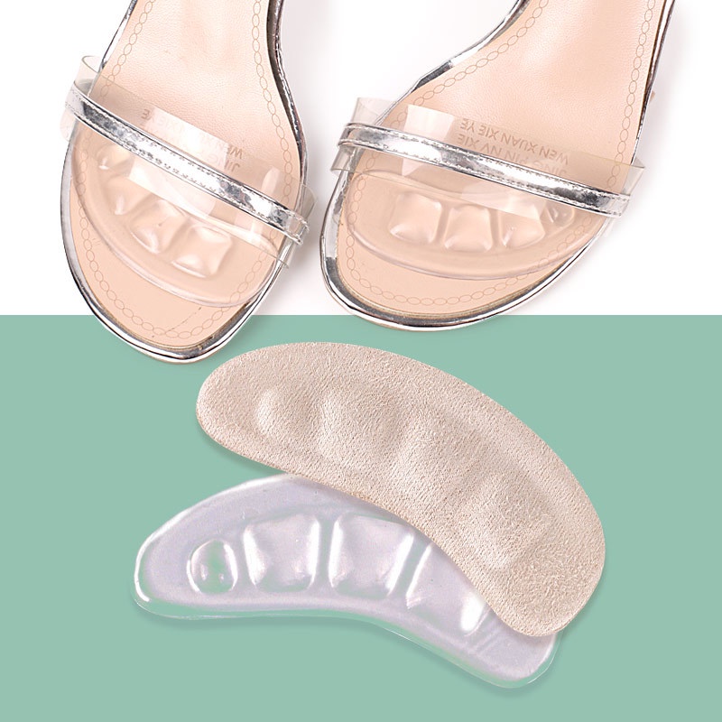 Miếng lót giày cao gót tự dính bằng silicone chống trượt thoải mái cho nữ