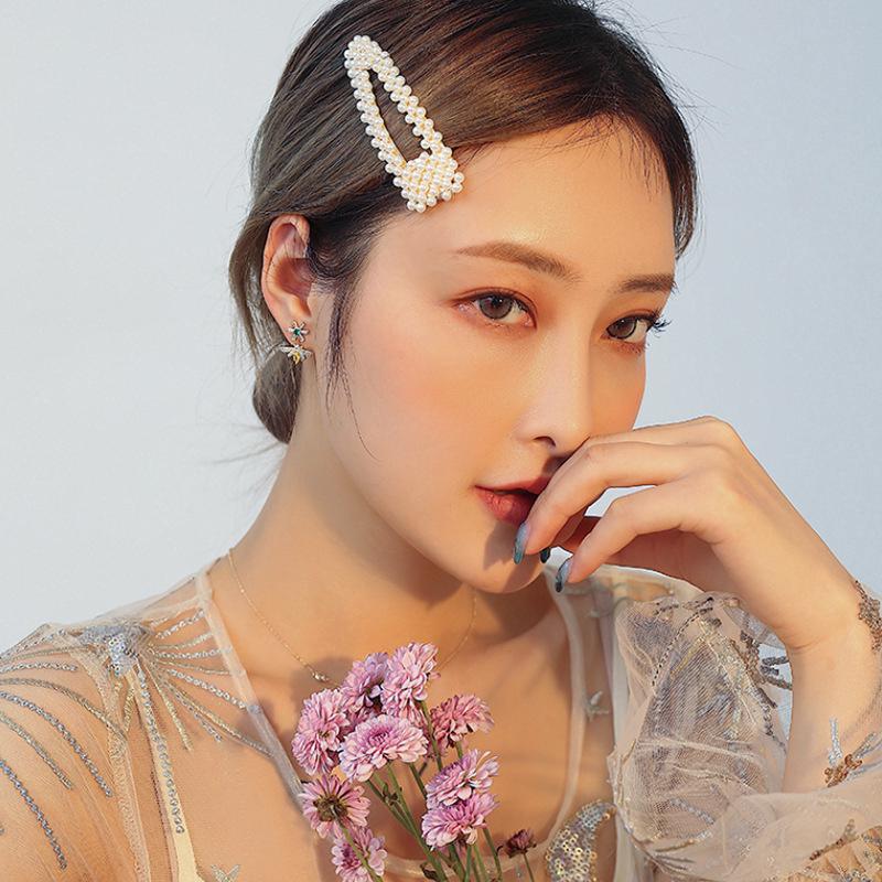Kẹp tóc ngọc trai phong cách Hàn Quốc