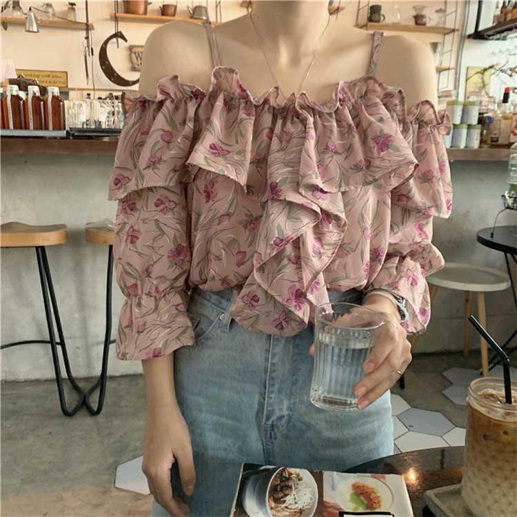 ORDER Áo trễ vai bánh bèo 2 dây