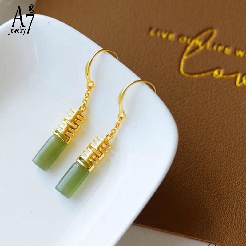 Bông Tai Mạ Bạc 925 Đính Đá Mã Não Đỏ A7 S925