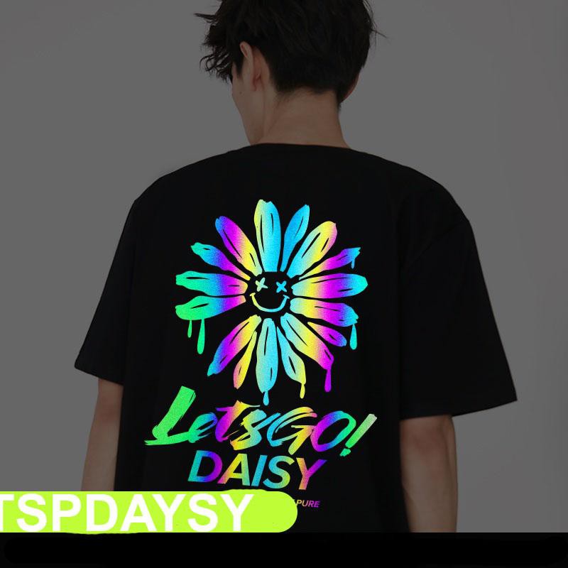 Áo thun Stee Phản quang 7 màu LETS GO DAISY Unisex