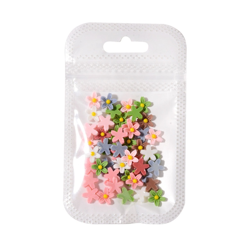 Set 50 Hoa Nhựa Resin 3D Lấp Lánh Trang Trí Móng Nghệ Thuật