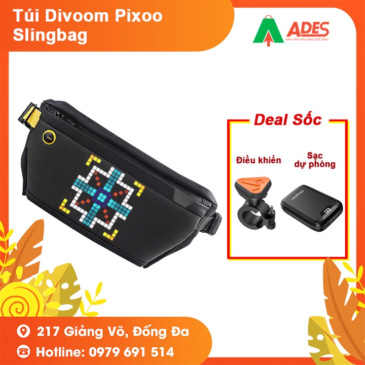 Túi Divoom Pixoo Slingbag - Bảo Hành Chính Hãng - Túi Đeo Thông Minh, Hiển Thị Màn Hình Led, App Divoom - NEW 2021