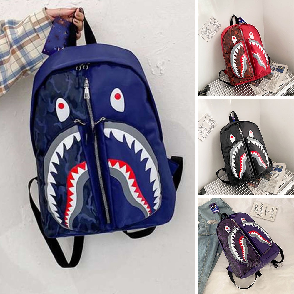 1 Balo Đi Học In Hình Cá Mập Vui Nhộn Thời Trang Cho Nam Và Nữ