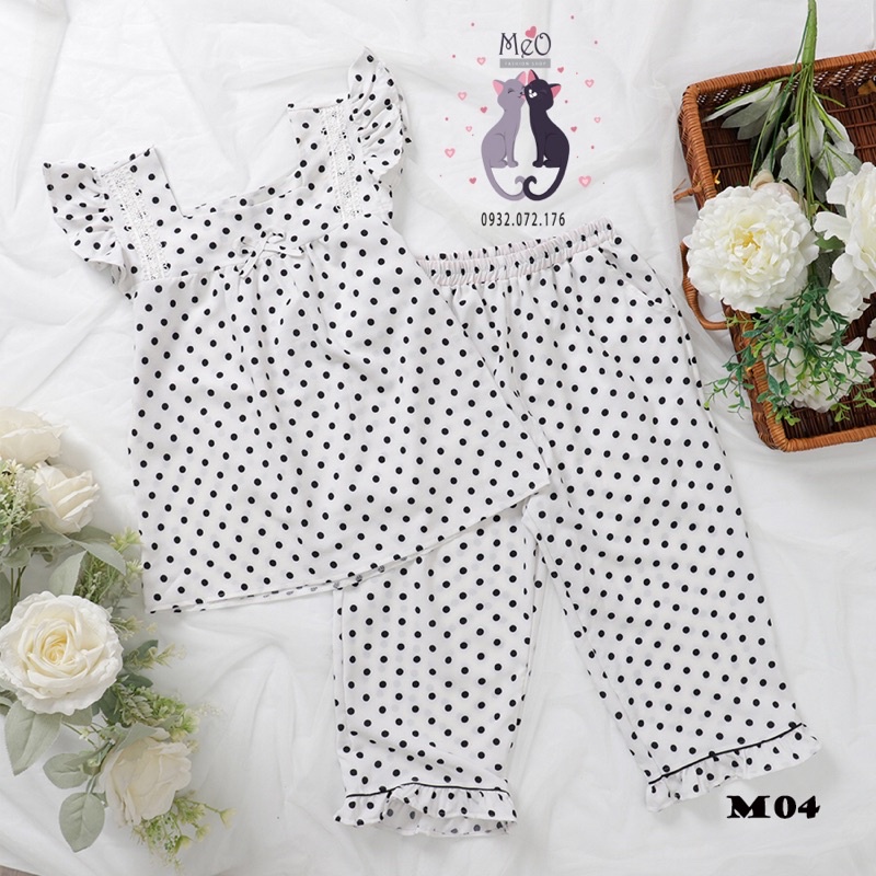 Bộ mặc nhà nữ quần lững vải lụa M04