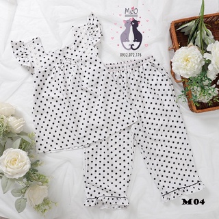 Bộ mặc nhà nữ quần lững vải lụa M04