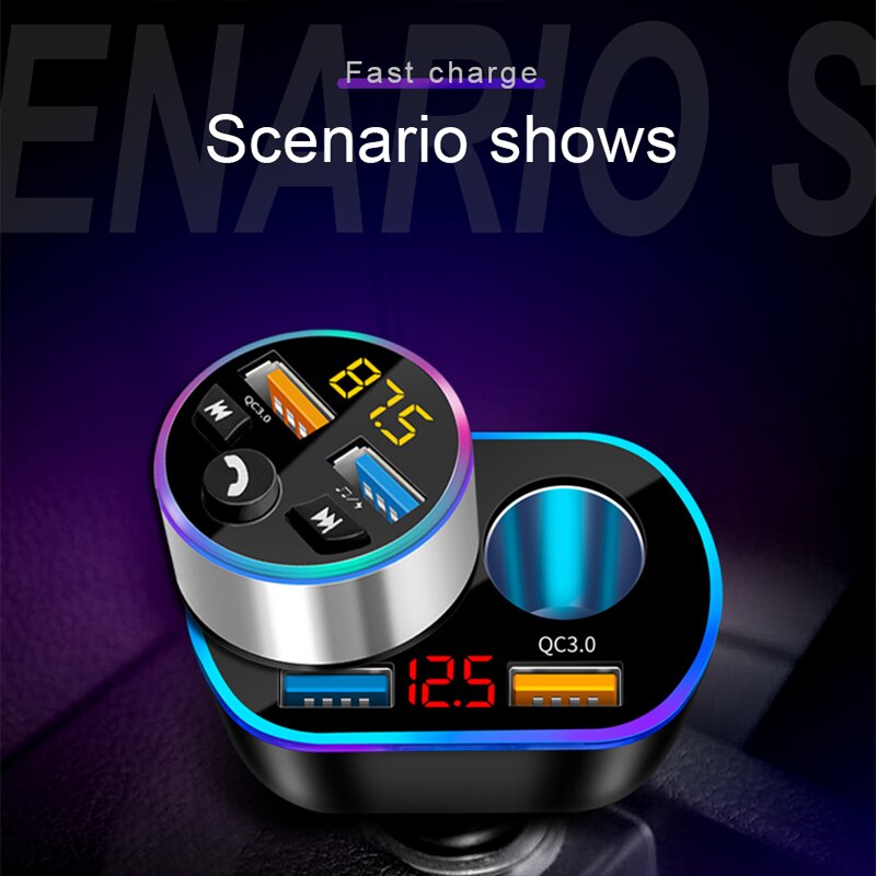 Tẩu sạc xe hơi SEAMETAL chuyển đổi có đèn xung quanh 12V/ 24V 120W thông dụng