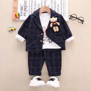 V502 - set đồ vest bé trai phong cách hàn quốc - màu xanh đậm