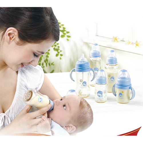 Bình sữa cổ thường có tay cầm nhựa PES kuku ku5835 150ml