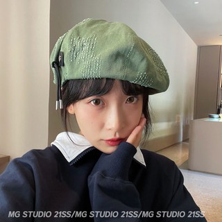 Sản Phẩm Mugua / 2021 Mũ Beret Vải Cotton Nguyên Chất Rửa Mặt Tạo Kiểu Thời Trang Xuân Hè