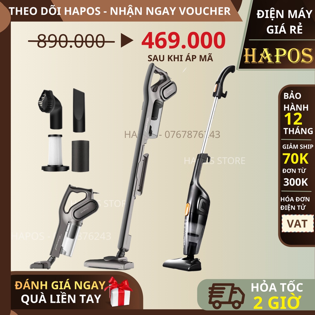 Máy hút bụi Deerma cầm tay mini thông minh DX115C DX700 DX118C DX700S - Hapos