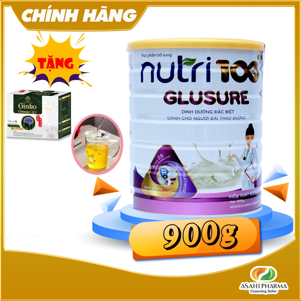 Sữa bột dinh dưỡng cho người tiểu đường NUTRI 100+ Glusure 900g sản phẩm bán chạy nhất thị trường hiện nay