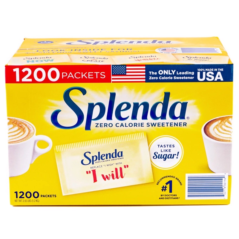 Đường ăn kiêng Splenda Zero Calorie Sweetener 1200 gói