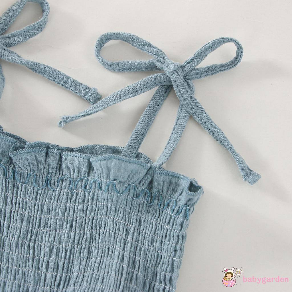 Bộ Áo Liền Quần Hở Vai Thêu Hoa Kèm Băng Đô Dành Cho Bé Gái 0-18 Tháng