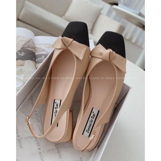 Giầy hở gót da mềm cao 2  phân