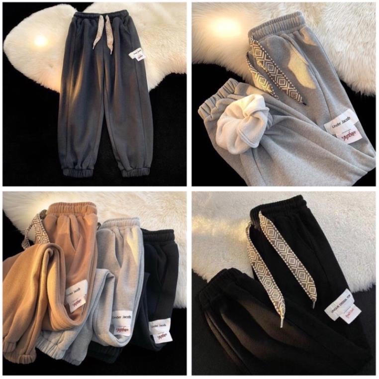 Quần Jogger UNDER Ống Rộng Dây Nơ Thổ Cẩm Ulzzang Unisex Hàn Quốc(Hàng Sẵn)