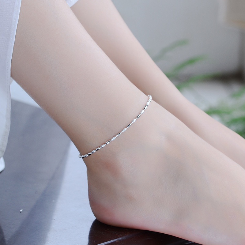 Lắc Chân Bạc 925 Hình Hoa Tuyết / Bướm / Thánh Giá / Trái Tim Đơn Giản Cho Nữ