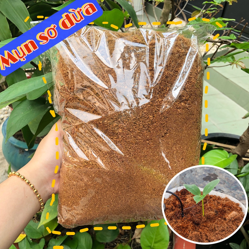 Mụn Xơ Dừa đã qua xử lý , Dùng Trồng Rau Mầm, Rau, Củ, Quả, Cây, Trộn Đất Cung Cấp Mùn Cho Đất