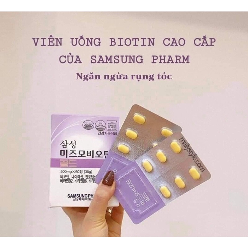 Viên uống hỗ trợ mọc tóc Biotin Samsung Pharm