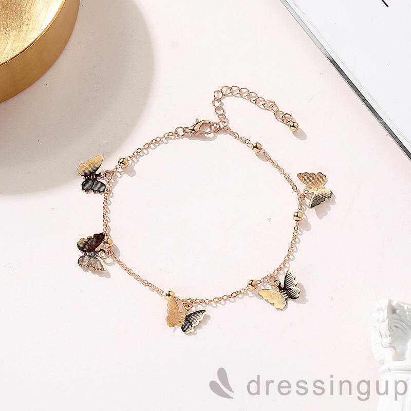 Lắc chân mặt hình bướm màu sắc dễ thương cho nữ